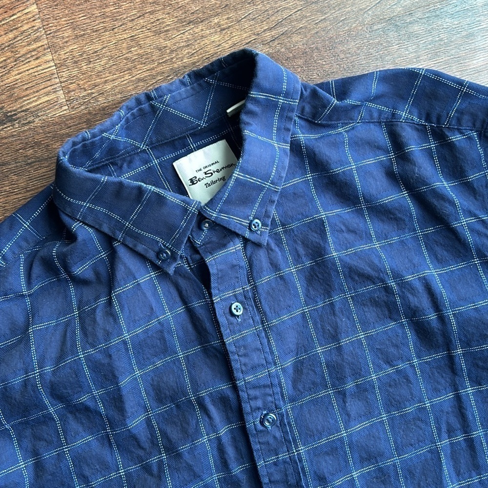 Men's Ben Sherman Tailoring Button Down Shirt Skinny Fit | Men's Button Down - Picture 3 of 7